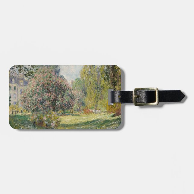 Étiquette À Bagage Paysage : Le Parc Monceau - Claude Monet (Devant horizontal)