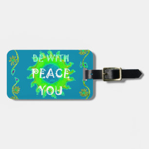 Étiquette À Bagage Peace Be With You : Inspirant Vert et Jaune