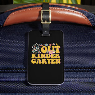 Étiquette À Bagage Peace Out Maternelle Jour Dernier Super De L'École