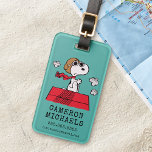 Étiquette À Bagage Peanuts | Snoopy l'as de l'aviation<br><div class="desc">Ce design Peanuts mignon met en vedette Snoopy en tant qu'as de l'aviation de la Première Guerre mondiale prêt à affronter le Baron rouge d'Allemagne.</div>