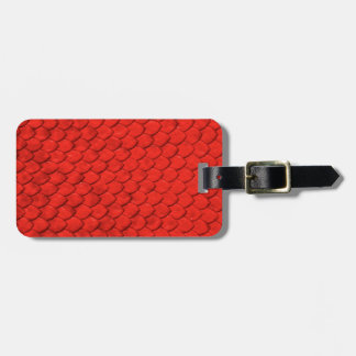 Étiquette À Bagage Peau rouge de lézard