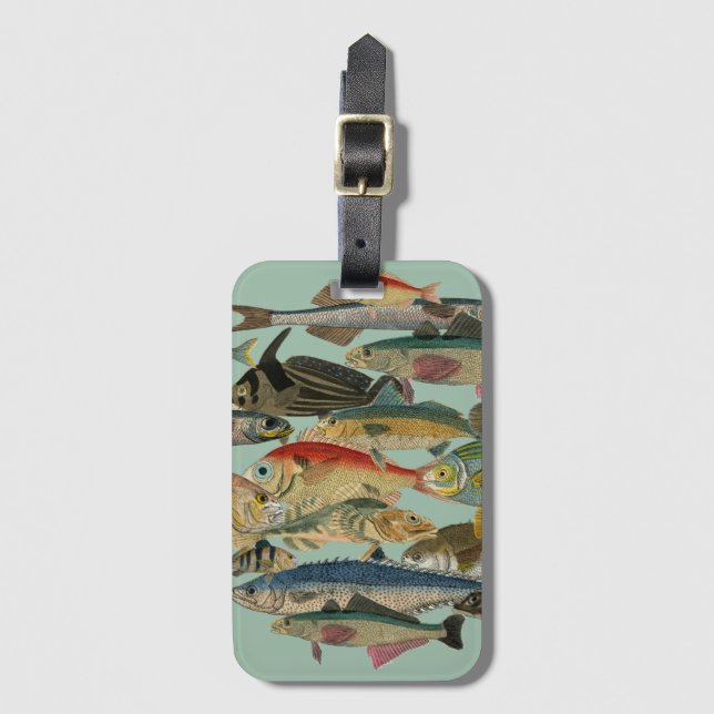 Étiquette À Bagage Pêcheur Pêcheur En Mer Profonde Pêche Exotique Tro (Devant Vertical)