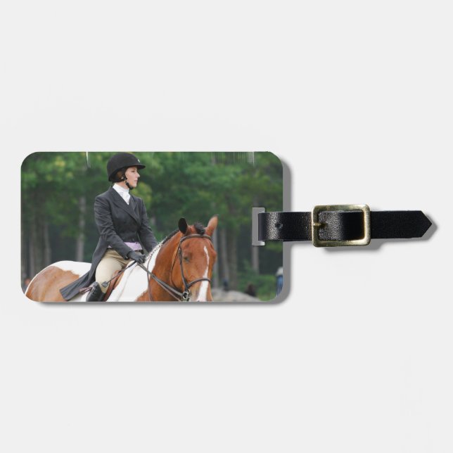 Étiquette À Bagage Peignez le cheval à l'étiquette de bagage (Devant horizontal)