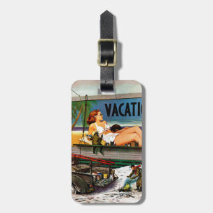 Étiquette À Bagage Peintres en tableau en hiver par Stevan Dohanos