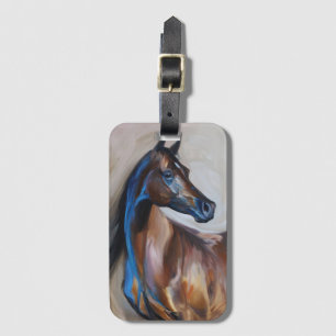 Étiquette À Bagage Peinture à cheval arabe