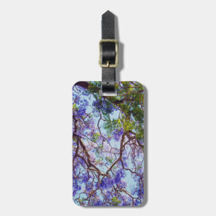 Étiquette À Bagage Peinture à l'huile d'arbre violet Jacaranda, étiqu