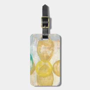 Étiquette À Bagage Peinture Abstraite moderne sur papier journal