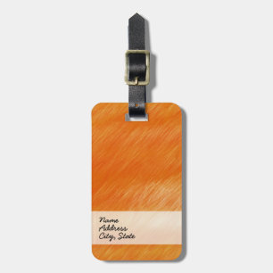 Étiquette À Bagage Peinture Abstraite   Retro Orange 6