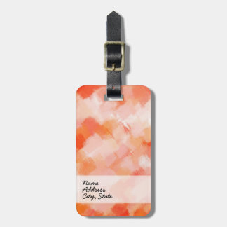 Étiquette À Bagage Peinture Abstraite | Retro Orange 8