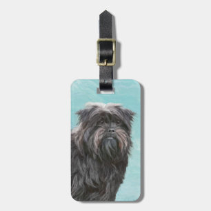 Étiquette À Bagage Peinture Affenpinscher - Joli art original chien