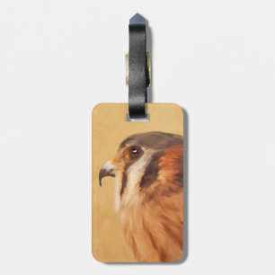 Étiquette À Bagage Peinture américaine Kestrel - Art original pour oi