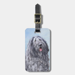 Étiquette À Bagage Peinture Bergamasco Sheepdog - Chien original mign