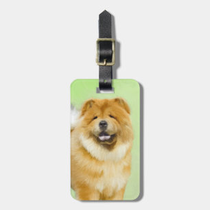 Étiquette À Bagage Peinture Chow Chow - Joli art original chien