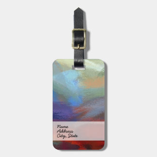 Étiquette À Bagage Peinture d'art Abstraite Couleurs rétro 13