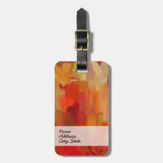 Étiquette À Bagage Peinture d'art Abstraite Couleurs rétro 14