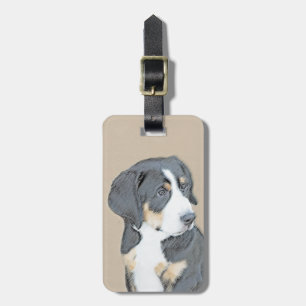 Étiquette À Bagage Peinture de Chien de Montagne bernois - Art origin