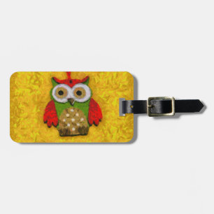 Étiquette À Bagage Peinture de hibou