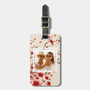 Étiquette À Bagage Peinture de style oriental fleuri  Ajouter votre n