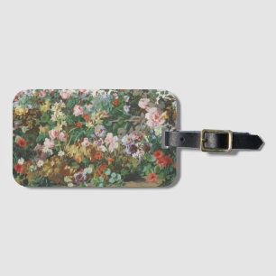 Étiquette À Bagage Peinture florale de fleurs colorées vintage jolies