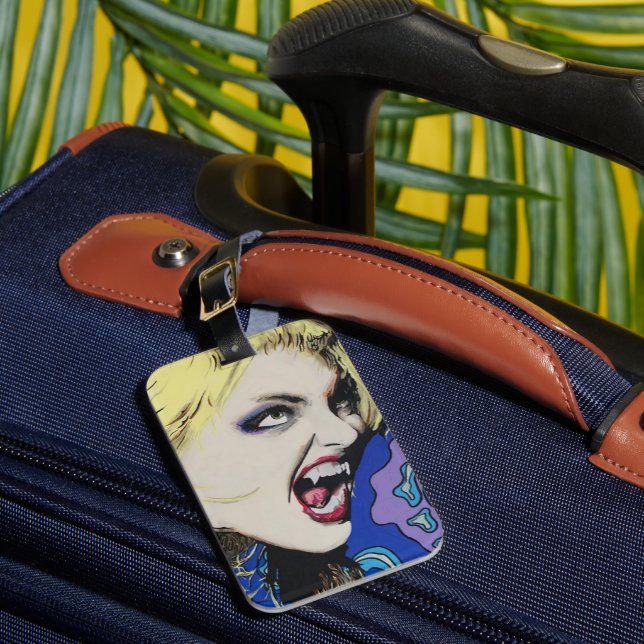 Étiquette À Bagage Peinture «Kiss Hard» sur une  (Insitu Rectoal 1)