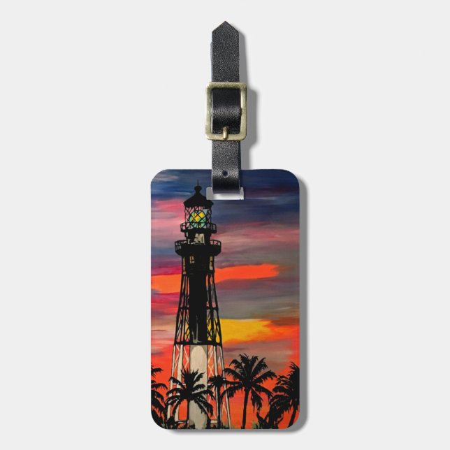 Étiquette À Bagage peinture 'Lighthouse Pop!' sur un (Devant Vertical)