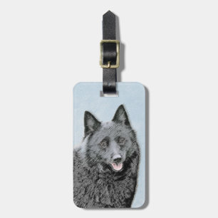 Étiquette À Bagage Peinture Schipperke - Cute Original Chien Art