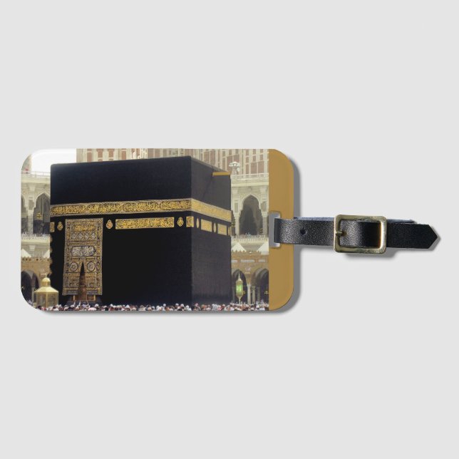 Étiquette À Bagage pèlerins du pèlerinage à la Kaaba, La Mecque, Arab (Devant Horizontal)