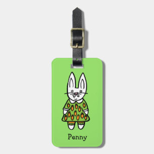 Étiquette À Bagage Penny le lapin personnalisé