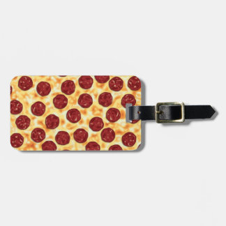 Étiquette À Bagage Pepperoni Pizza Motif