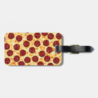 Étiquette À Bagage Pepperoni Pizza Motif