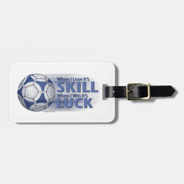 Étiquette À Bagage Perdre la compétence gagner la chance Futbal (Devant horizontal)