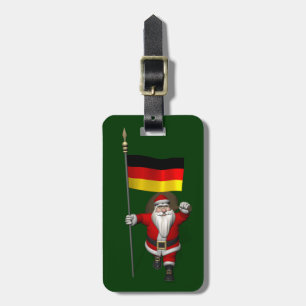 Étiquette À Bagage Père Noël Doux Avec L'Ensigne D'Allemagne