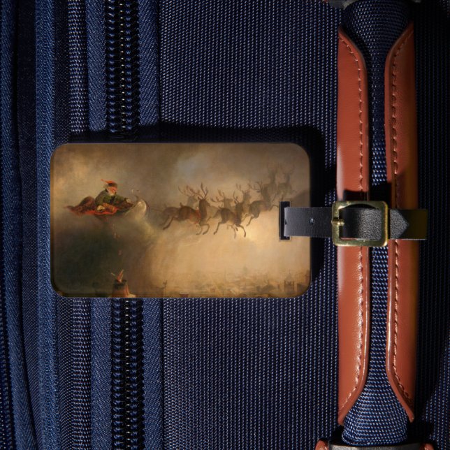 Étiquette À Bagage Père Noël par William Holbrook Beard (Insitu Rectoal 4)