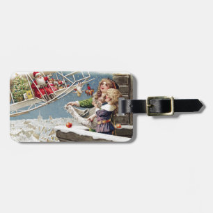 Étiquette À Bagage Père Noël Vintage