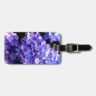 Étiquette À Bagage Périwinkel hydrangeas fleurs violettes fleurs bleu