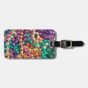 Étiquette À Bagage Perles de Mardi Gras