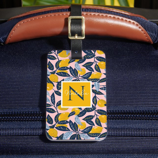 Étiquette À Bagage Personalized Lemon Luggage Tag  (Insitu Rectoal 2)