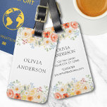 Étiquette À Bagage Personalized Name Watercolor Sunny Flowers Floral<br><div class="desc">Introducing our Personalized Name Watercolor Sunny Flowers Floral Luggage Tag. Featuring watercolor illustration of flower arrangement with bright colors and editable texts that can be personalized your name. Suitable as a travel gift for flower lovers women.</div>
