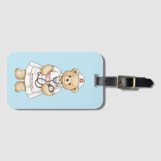 Étiquette À Bagage Personalized Nurse Teddy Bear Custom Name Nursing