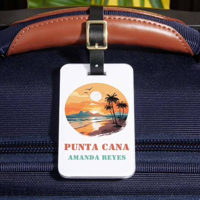 Étiquette À Bagage Personalized Retro Punta Cana (Insitu Rectoal 2)