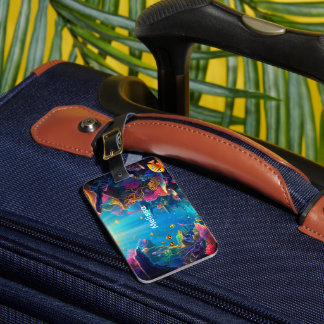 Étiquette À Bagage Personalized Underwater Coral Reef Luggage Tag