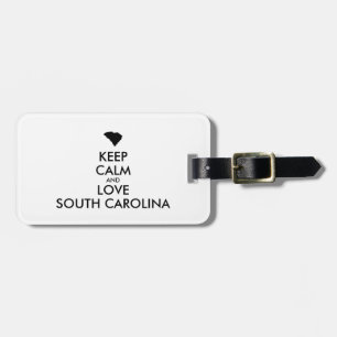 Étiquette À Bagage Personnalisable CONSERVEZ CALME et AMOUR CAROLINA