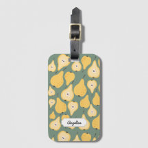 Personnalisable Yellow Pear Motif sans couture