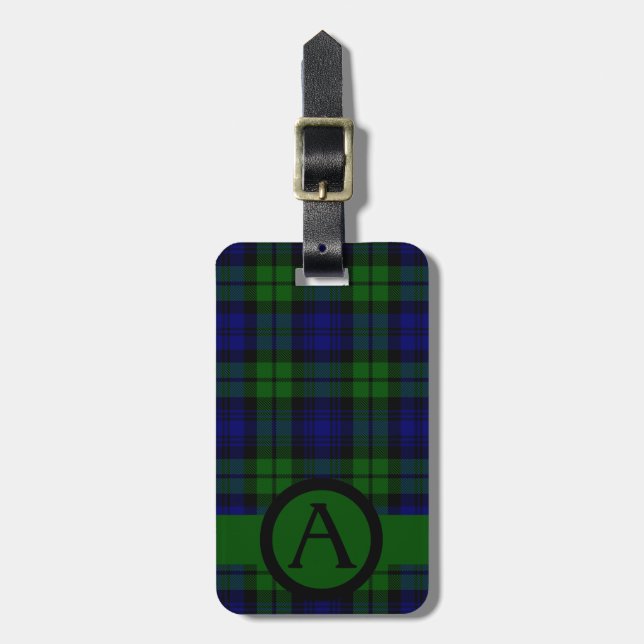 Étiquette À Bagage Personnalisation du Tartan de Black Watch (Devant Vertical)