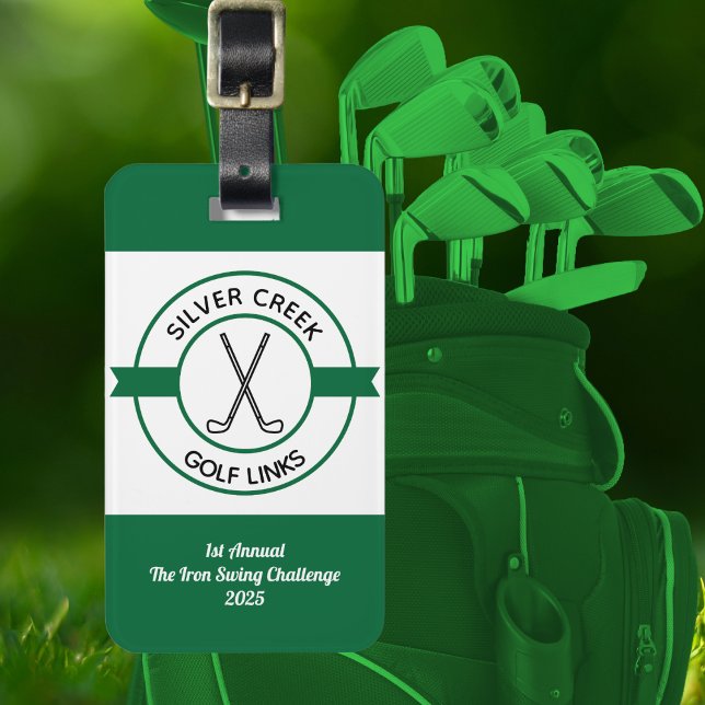 Étiquette À Bagage Personnalisé Créez votre propre tournoi de golf (Personalized golf luggage tags for tournaments, clubs & outings. Perfect gifts and event giveaways.)