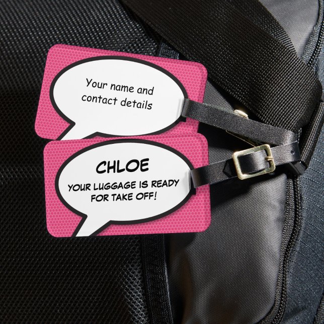 ÉTIQUETTE À BAGAGE PERSONNALISÉ VOTRE BAGAGES EST PRÊT À DÉCOUVRIR! (Personalized YOUR LUGGAGE IS READY FOR TAKE OFF! Luggage Tag)