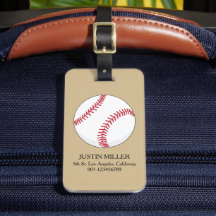 Étiquette À Bagage Personnaliser le ballon de baseball