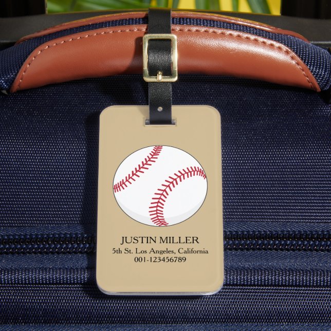 Étiquette À Bagage Personnaliser le ballon de baseball (Insitu Rectoal 2)