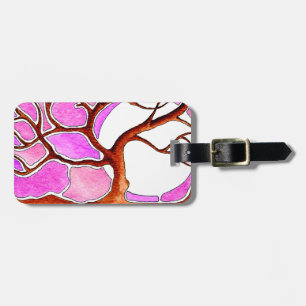 Étiquette À Bagage Personnaliser le stylo et l'arbre d'encre couleur