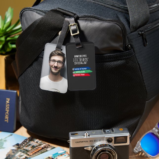 Étiquette À Bagage Personnaliser Magnifique Hubby Checklist Valentine (Recto & Verso)